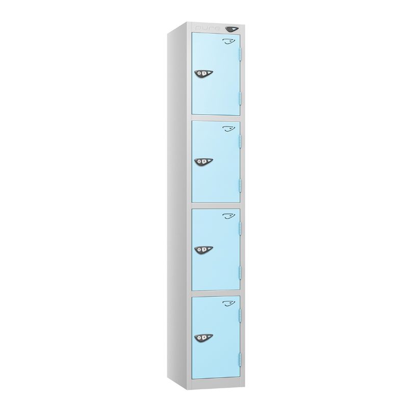 Pure 4 Door locker with ribbon blue doors